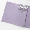 Porte-clés Anagram en cuir de veau grainé Dirty Mauve Porte-clés Anagram en cuir de veau grainé Dirty Mauve