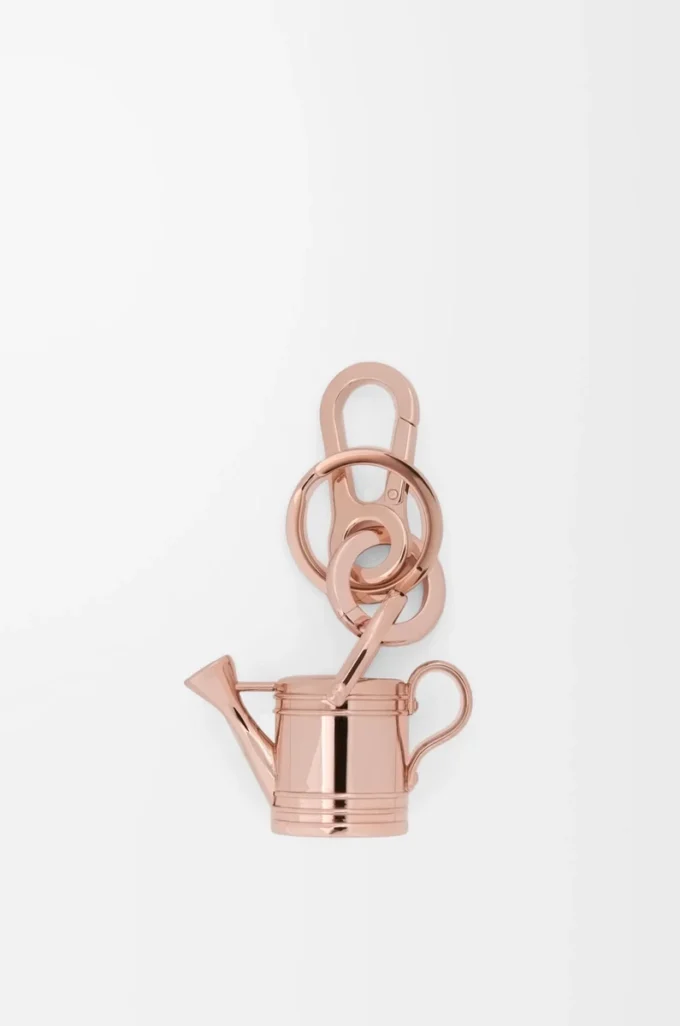 Porte-clés arrosoir en or rose