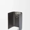 Porte-clés en cuir de veau grainé souple anthracite Porte-clés en cuir de veau grainé souple anthracite