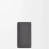 Porte-clés en cuir de veau grainé souple anthracite Porte-clés en cuir de veau grainé souple anthracite