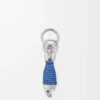 Porte-clés Fish avec décapsuleur Argent/Bleu mer