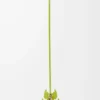 Porte-clés insecte feuille en cuir perlé vert prairie