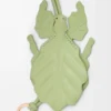 Porte-clés Leaf Insect en cuir de veau classique Light Pear