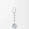 Porte-clés Pebble Nacre/Palladium