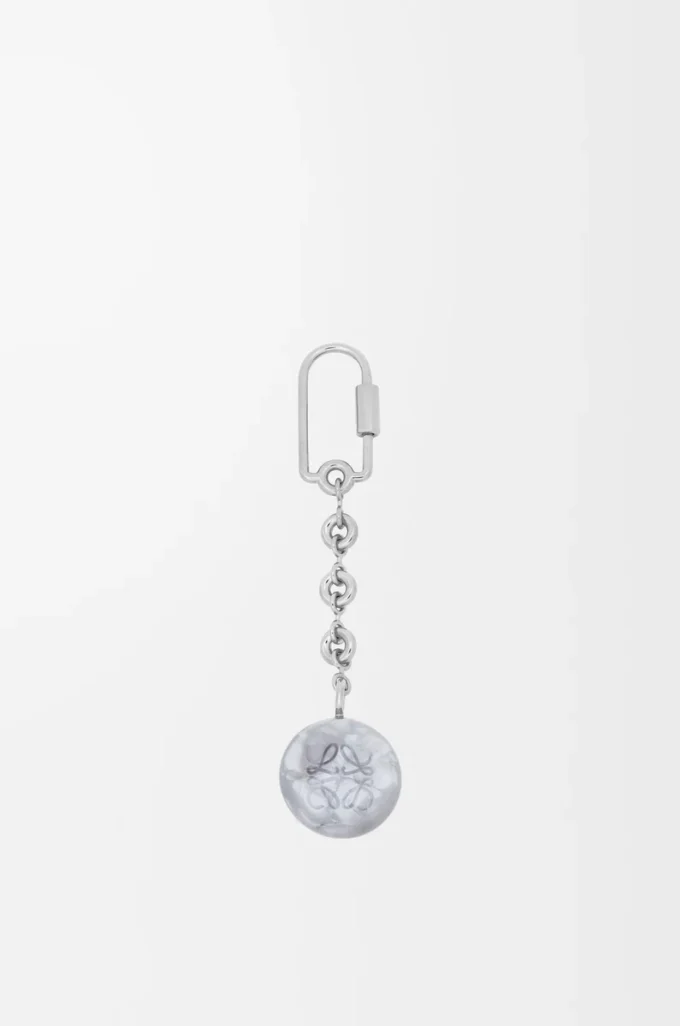 Porte-clés Pebble Nacre/Palladium
