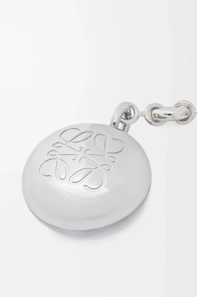 Porte-clés Pebble Nacre/Palladium