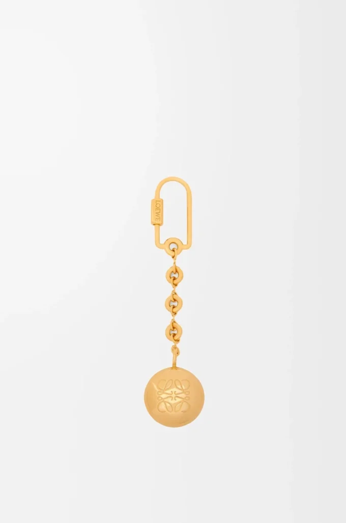 Porte-clés Pebble Vétiver/Or