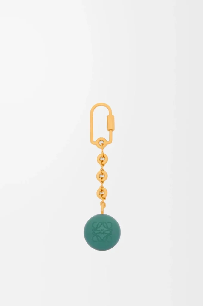 Porte-clés Pebble Vétiver/Or