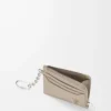 Porte-monnaie carré Anagram en cuir de veau grainé pebble Clay Porte-monnaie carré Anagram en cuir de veau grainé pebble Clay