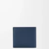 Porte-monnaie à deux volets en cuir de veau satiné Indigo Dye Porte-monnaie à deux volets en cuir de veau satiné Indigo Dye
