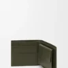 Porte-monnaie à deux volets Puzzle en cuir de veau classique Dark Khaki