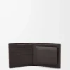 Porte-monnaie à deux volets Puzzle en cuir de veau classique Olive/Marron foncé Porte-monnaie à deux volets Puzzle en cuir de veau classique Olive/Marron foncé