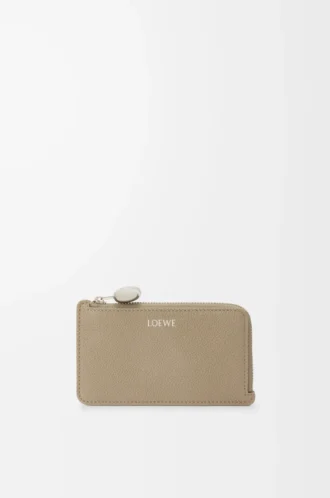 Porte-monnaie et cartes en cuir de veau grainé Pebble, couleur Clay