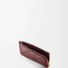 Porte-monnaie et cartes Knot en anguille Dark Burgundy Porte-monnaie et cartes Knot en anguille Dark Burgundy