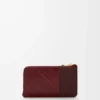 Porte-monnaie et cartes Knot en anguille Dark Burgundy Porte-monnaie et cartes Knot en anguille Dark Burgundy
