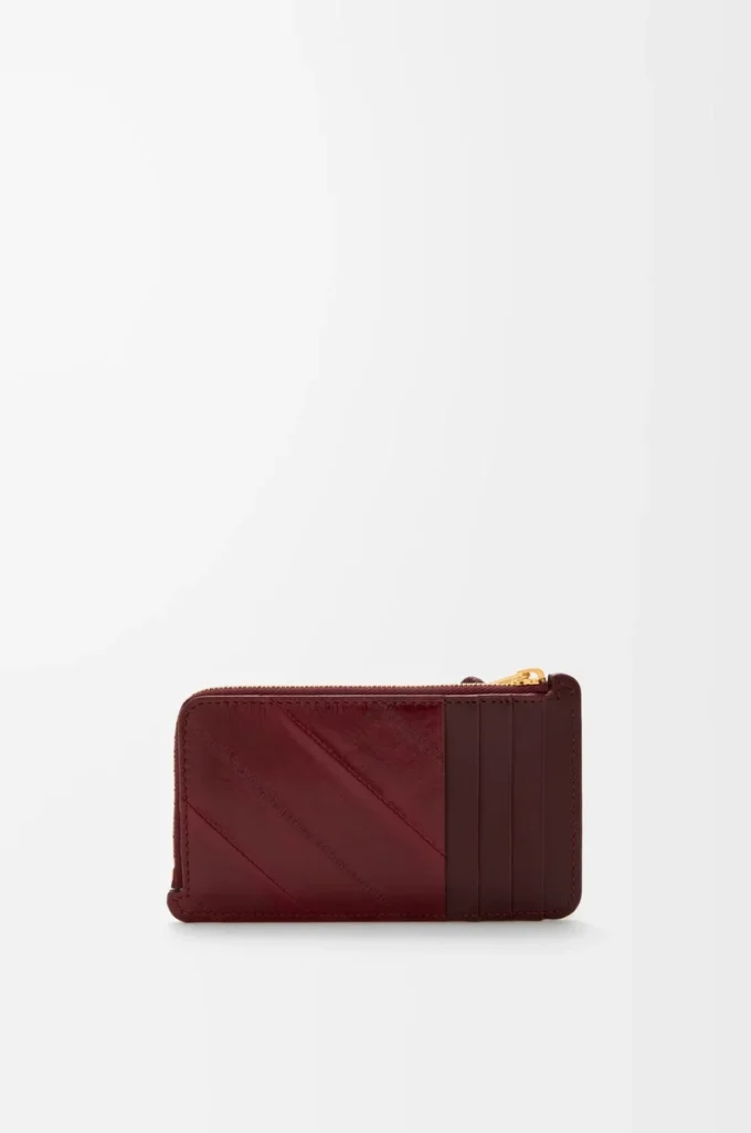 Porte-monnaie et cartes Knot en anguille Dark Burgundy Porte-monnaie et cartes Knot en anguille Dark Burgundy