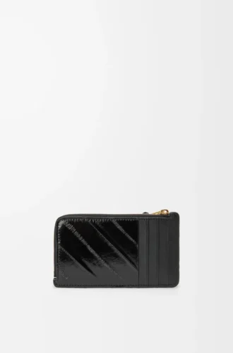 Porte-monnaie et cartes Knot en anguille noir