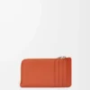 Porte-monnaie et cartes Knot en cuir de veau nappa brillant Maple/Papercraft Porte-monnaie et cartes Knot en cuir de veau nappa brillant Maple/Papercraft