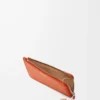 Porte-monnaie et cartes Knot en cuir de veau nappa brillant Maple/Papercraft Porte-monnaie et cartes Knot en cuir de veau nappa brillant Maple/Papercraft