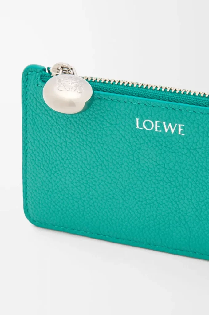 Porte-monnaie et cartes Pebble en cuir de veau grainé Pebble Aquamarine Porte-monnaie et cartes Pebble en cuir de veau grainé Pebble Aquamarine