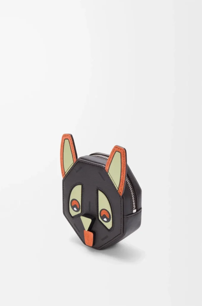 Porte-monnaie Futurist Cat en cuir de veau classique Charcoal Porte-monnaie Futurist Cat en cuir de veau classique Charcoal