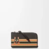 Porte-monnaie Futurist Cat en cuir de veau classique Taupe foncé/Orange Porte-monnaie Futurist Cat en cuir de veau classique Taupe foncé/Orange