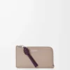 Porte-monnaie Knot en cuir de veau nappa brillant Clay/Plum Porte-monnaie Knot en cuir de veau nappa brillant Clay/Plum