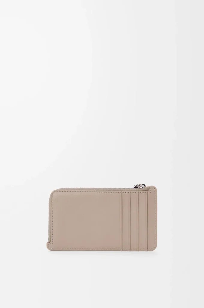 Porte-monnaie Knot en cuir de veau nappa brillant Clay/Plum Porte-monnaie Knot en cuir de veau nappa brillant Clay/Plum