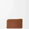Porte-monnaie à nœud en cuir de veau nappa brillant Tan/Papaya Porte-monnaie à nœud en cuir de veau nappa brillant Tan/Papaya
