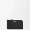 Porte-monnaie Pebble en cuir de veau nappa brillant Black Porte-monnaie Pebble en cuir de veau nappa brillant Black