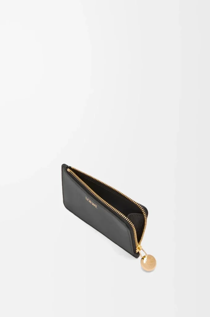 Porte-monnaie Pebble en cuir de veau nappa brillant Black Porte-monnaie Pebble en cuir de veau nappa brillant Black