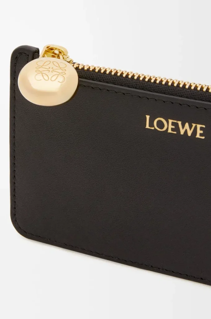 Porte-monnaie Pebble en cuir de veau nappa brillant Black Porte-monnaie Pebble en cuir de veau nappa brillant Black