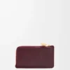 Porte-monnaie Pebble en cuir de veau nappa brillant Burgundy Porte-monnaie Pebble en cuir de veau nappa brillant Burgundy