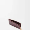 Porte-monnaie Pebble en cuir de veau nappa brillant Burgundy Porte-monnaie Pebble en cuir de veau nappa brillant Burgundy