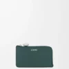 Porte-monnaie Pebble en cuir de veau nappa brillant Deep Forest Porte-monnaie Pebble en cuir de veau nappa brillant Deep Forest