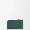 Porte-monnaie Pebble en cuir de veau nappa brillant Deep Forest Porte-monnaie Pebble en cuir de veau nappa brillant Deep Forest