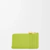Porte-monnaie Pebble en cuir de veau nappa brillant Meadow Green Porte-monnaie Pebble en cuir de veau nappa brillant Meadow Green