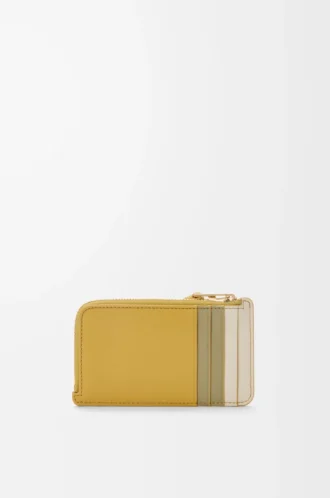 Porte-monnaie Puzzle en cuir de veau classique Ginger/Sea Salt