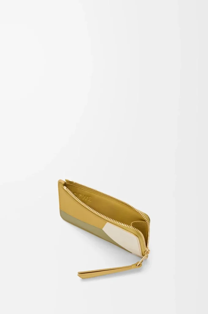 Porte-monnaie Puzzle en cuir de veau classique Ginger/Sea Salt Porte-monnaie Puzzle en cuir de veau classique Ginger/Sea Salt