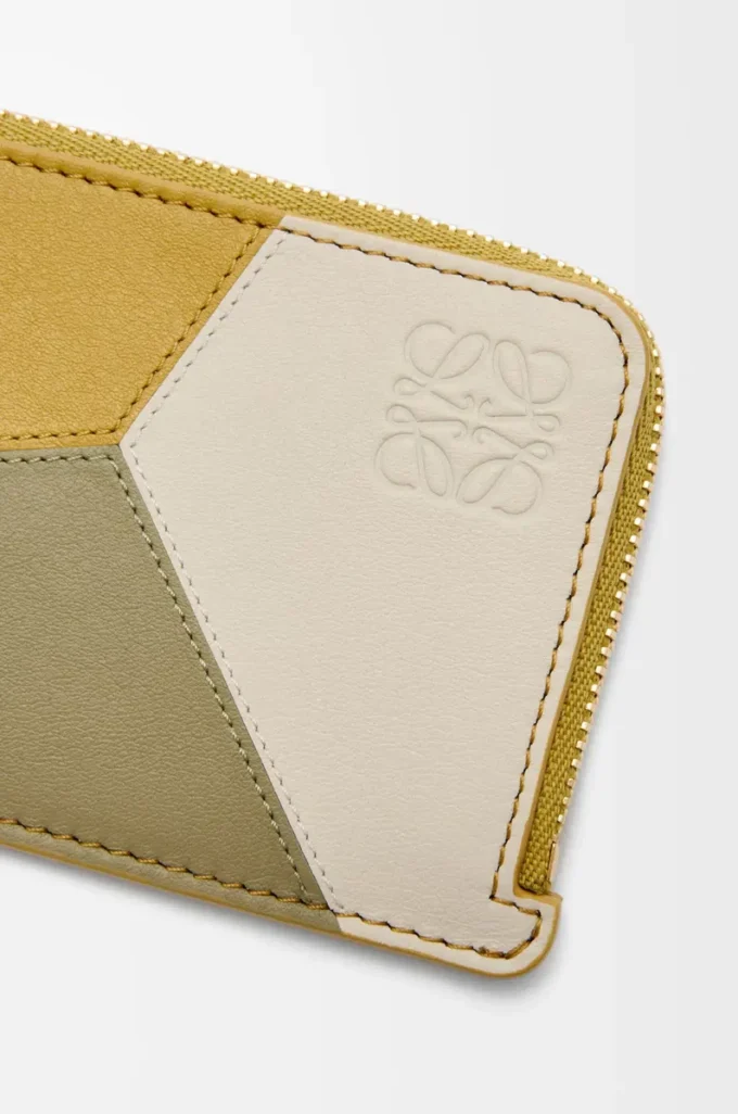 Porte-monnaie Puzzle en cuir de veau classique Ginger/Sea Salt Porte-monnaie Puzzle en cuir de veau classique Ginger/Sea Salt