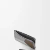 Porte-monnaie Puzzle en cuir de veau classique marron hivernal/gris cendré Porte-monnaie Puzzle en cuir de veau classique marron hivernal/gris cendré