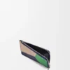 Porte-monnaie Puzzle en cuir de veau classique sable/vert tropical Porte-monnaie Puzzle en cuir de veau classique sable/vert tropical