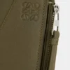 Portefeuille compact et fin Puzzle en cuir de veau classique Dark Khaki