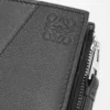 Portefeuille compact et fin Puzzle en cuir de veau classique Noir