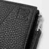 Portefeuille compact et fin Puzzle en cuir de veau grainé souple Noir Portefeuille compact et fin Puzzle en cuir de veau grainé souple Noir
