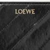 Portefeuille compact Knot en anguille Noir