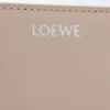 Portefeuille compact Knot en cuir de veau nappa brillant Clay/Plum