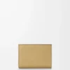 Portefeuille compact Landscape en cuir de veau nappa Sparkling Grey/Butter