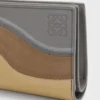 Portefeuille compact Landscape en cuir de veau nappa Sparkling Grey/Butter