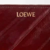 Portefeuille compact à nœud en anguille Dark Burgundy